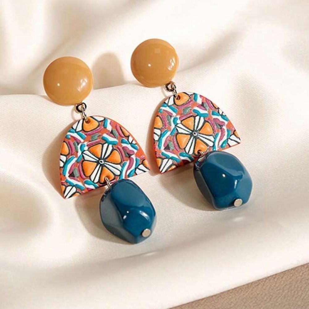 Colorful Geometric Earrings A971 24$